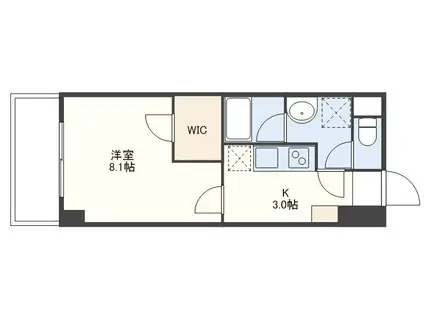 S-FORT佐賀天神(1K/5階)の間取り写真