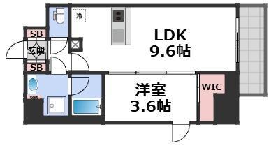 AUFTAKT 天王寺(1LDK/3階)の間取り写真