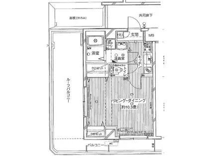 プレール天王洲アイル弐番館(1K/7階)の間取り写真
