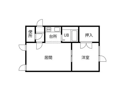 ポールスター和生(1LDK/2階)の間取り写真