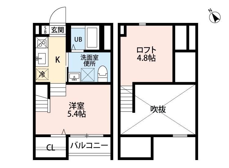 A・CORSO 八田(1K/2階)の間取り写真