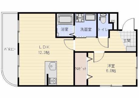 シュッド・エコール(1LDK/4階)の間取り写真