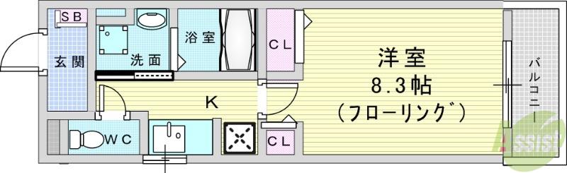 コンテ池田(1K/1階)の間取り写真