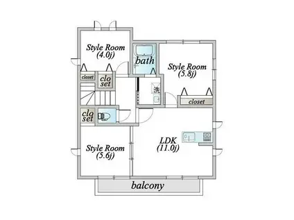 ザ・ブリス(3LDK/2階)の間取り写真