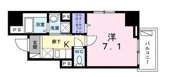 ファヴール本郷(1K/2階)の間取り写真