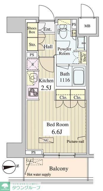 WASEDA APARTMENT (1K/3階)の間取り写真