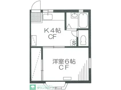 コートビレッジK1・K2(1K/2階)の間取り写真