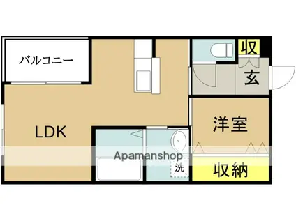 アルテマイスターREVE II(1LDK/4階)の間取り写真