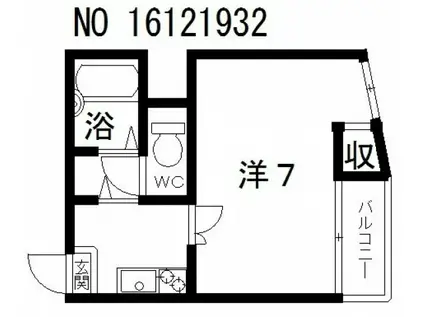 エスト長居西(1K/10階)の間取り写真