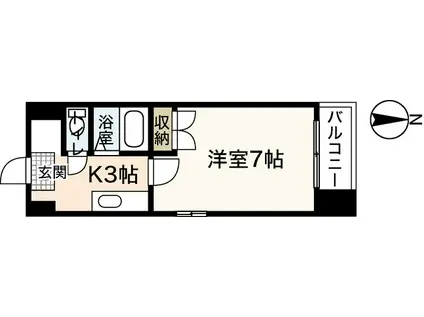 バオバブ白島(1K/3階)の間取り写真