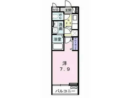 アルピヌフローラ(2LDK/2階)の間取り写真