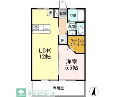 サージュ(1LDK/1階)の間取り写真