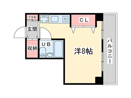アールズコート(ワンルーム/4階)の間取り写真