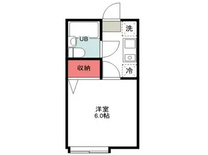 サンポップ新松戸(1K/2階)の間取り写真