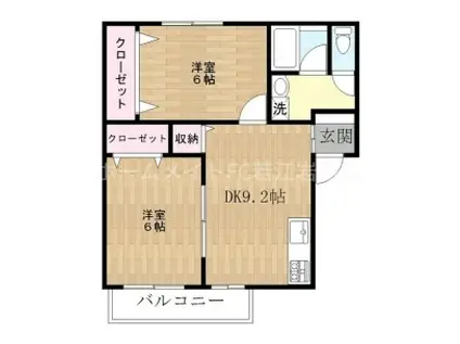 シンフォニーレジデンス(2LDK/1階)の間取り写真