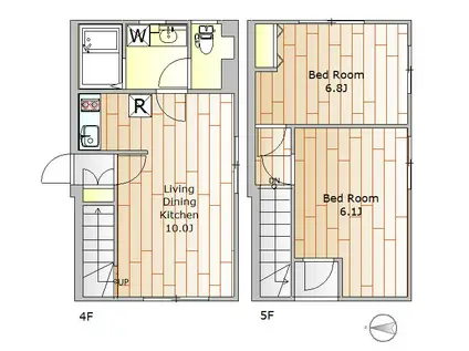 APT.YAMATO(2LDK/4階)の間取り写真