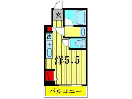 ボナール草加(ワンルーム/4階)の間取り写真