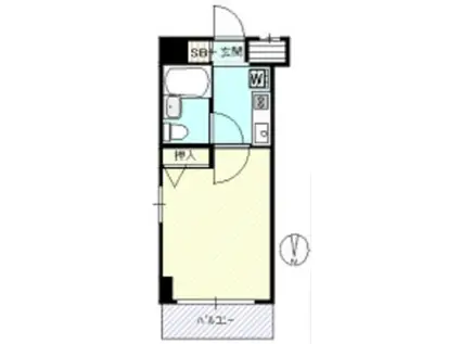 プエルト西池袋(1K/4階)の間取り写真