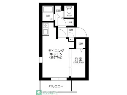 THE RESIDENCE NIHONBASHI(1DK/4階)の間取り写真