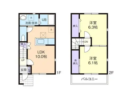 メゾン・エピナール(2LDK/1階)の間取り写真