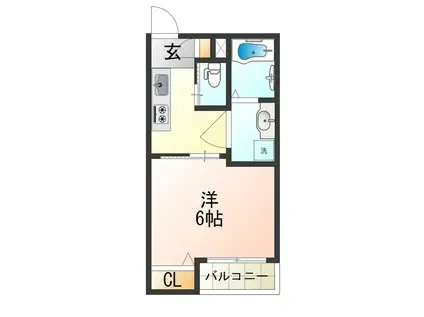 J`S GARDEN(1K/3階)の間取り写真