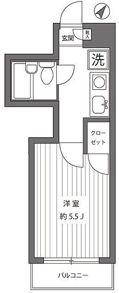 ネオハウス日吉(1K/1階)の間取り写真