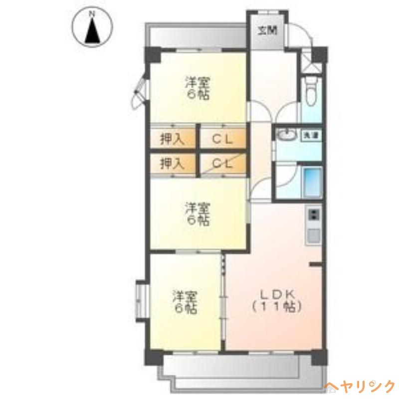 PASTORAL-N(3LDK/2階)の間取り写真