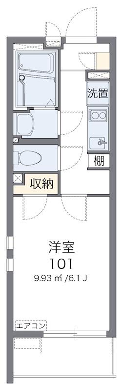 立川ピュアコート(1K/1階)の間取り写真