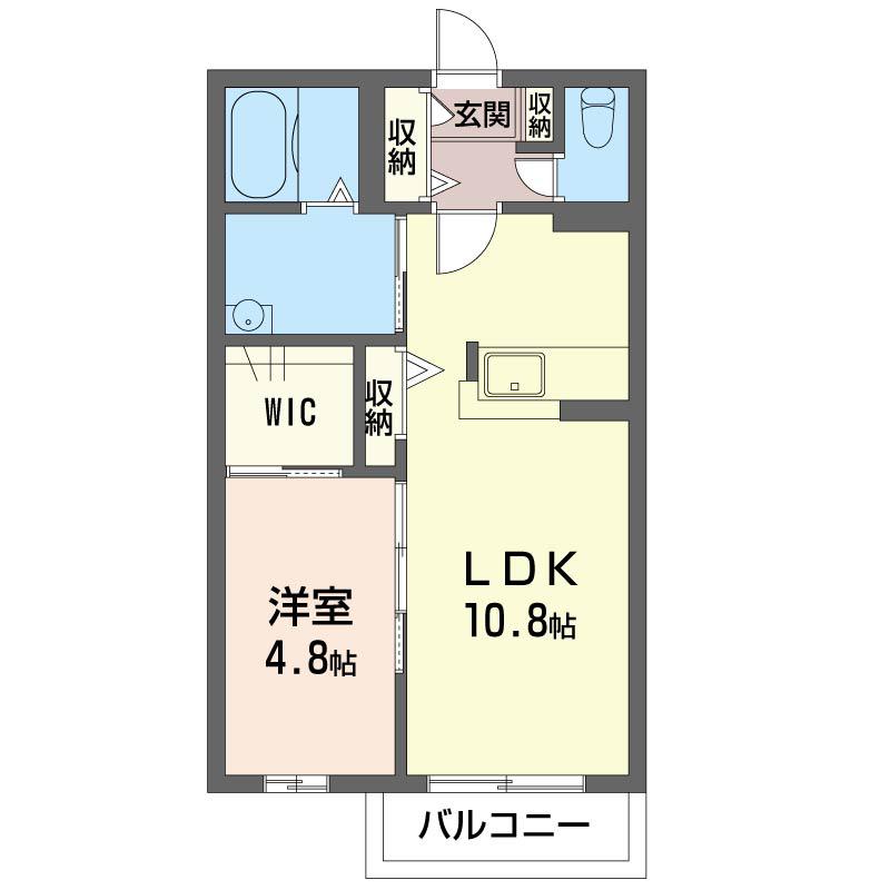ペガサス A(1LDK/2階)の間取り写真