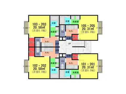 AMBER NEST(1K/1階)の間取り写真