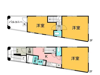 MSビル(3K/2階)の間取り写真