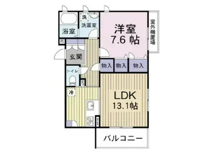 コサカリーノ(1LDK/2階)の間取り写真