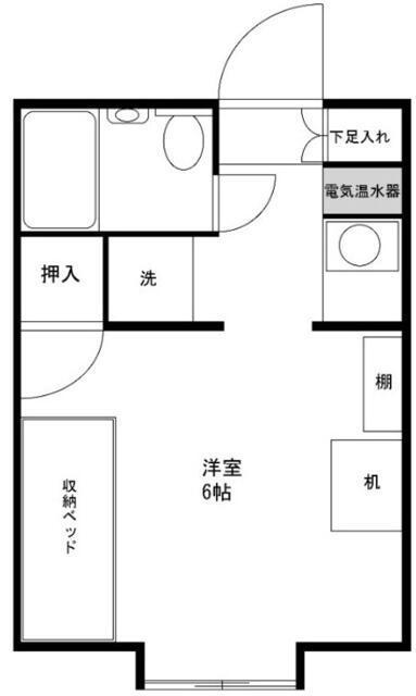 ハイムアペックス(ワンルーム/1階)の間取り写真
