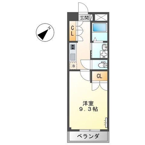 サンフォレストKII(1K/1階)の間取り写真