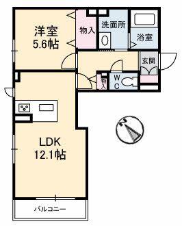 シャーメゾン ルミエール(1LDK/3階)の間取り写真