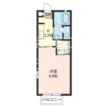 アネックスII(1K/2階)の間取り写真