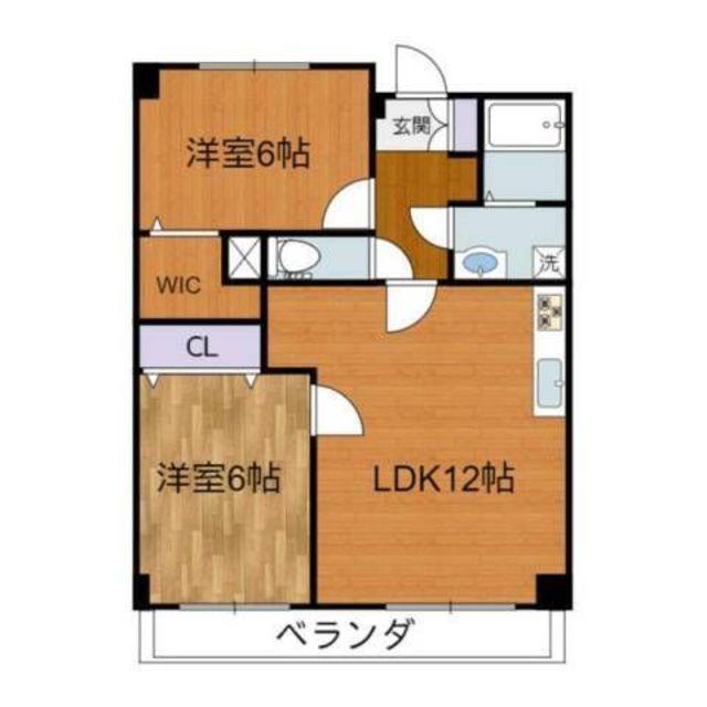 メルヴェーユ(2LDK/1階)の間取り写真
