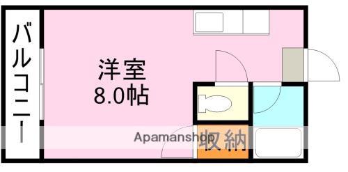 OAK VILLA KAGOSHIMA 5TH(ワンルーム/5階)の間取り写真