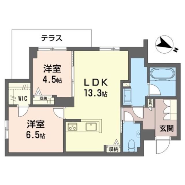 フォレスト(2LDK/1階)の間取り写真