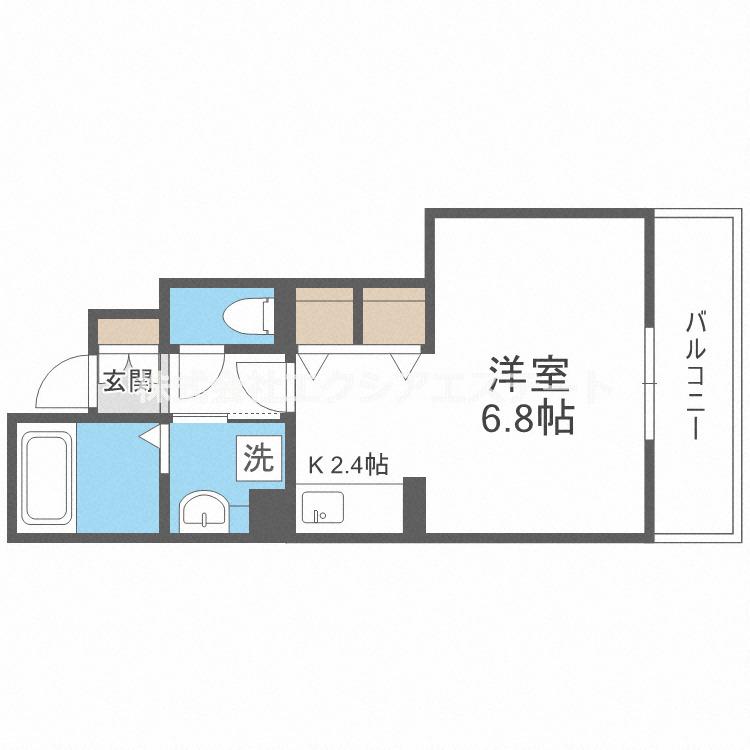 グリーンコート(1K/1階)の間取り写真