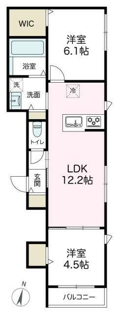 アズコンフォート(2LDK/2階)の間取り写真
