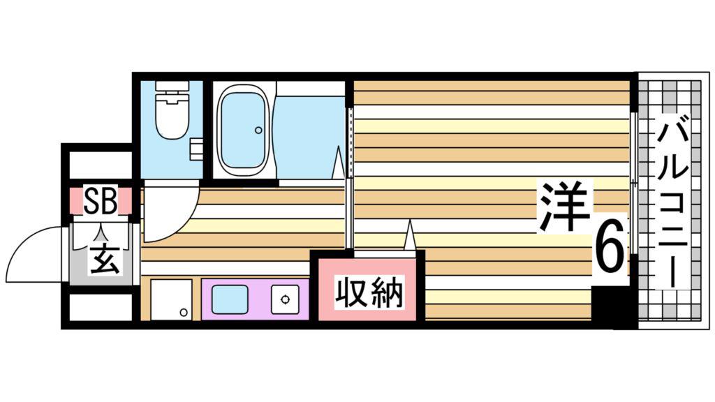ソレイユ・ド元町(1K/5階)の間取り写真