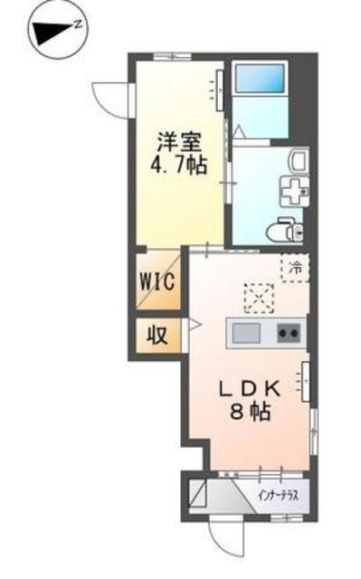 ソワヴィータ(1LDK/1階)の間取り写真
