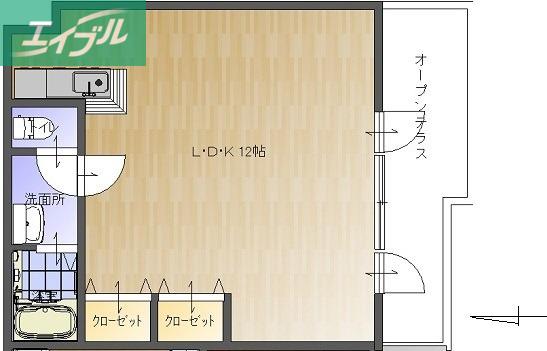 紀之美ビル(ワンルーム/3階)の間取り写真