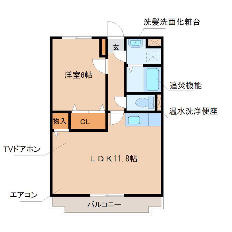 BEAUTERRACEステラ(1LDK/2階)の間取り写真