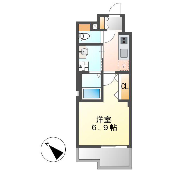S-RESIDENCE本山(1K/4階)の間取り写真