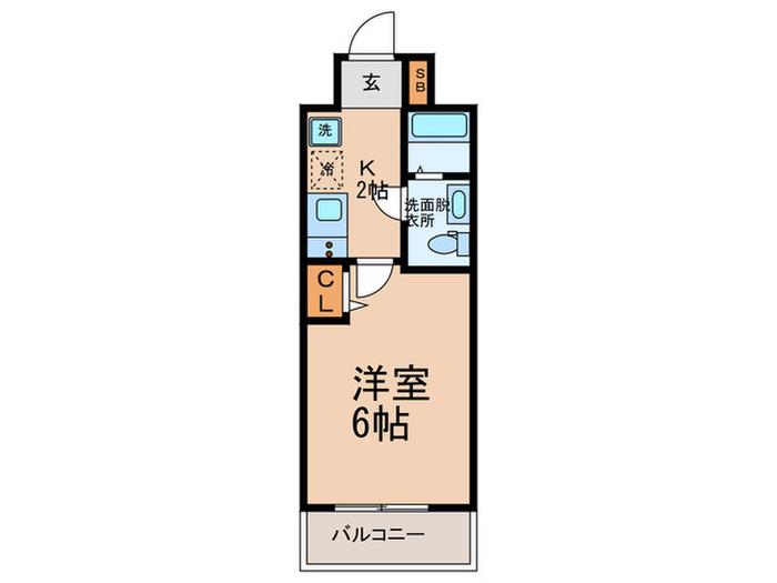 セレニテ北浜(1K/7階)の間取り写真