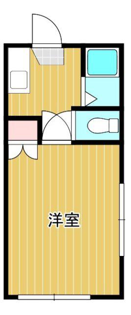 コーポSUGIYAMA(1K/1階)の間取り写真
