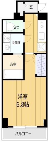 エスレジデンス福島玉川TRES(1K/8階)の間取り写真