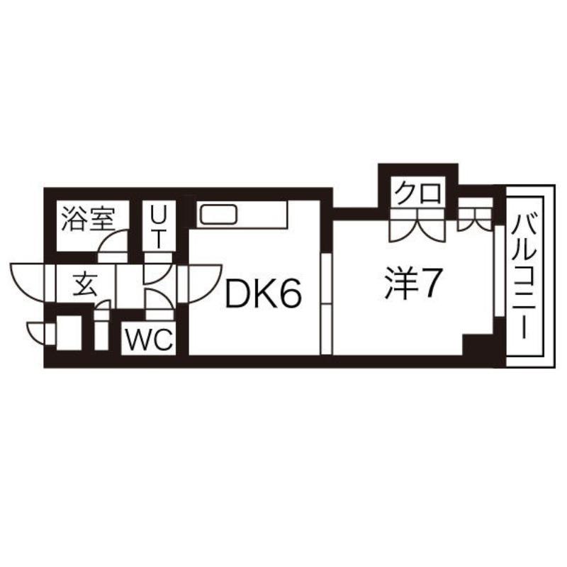 パピリオ(1DK/4階)の間取り写真